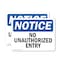Signmission No Unauthorized Entry OSHA Notice Sign, Vinyl Decal, 10in W x 7in L, 2PK OS-2PACK-NS-D-710-L-15021 - alternate 1